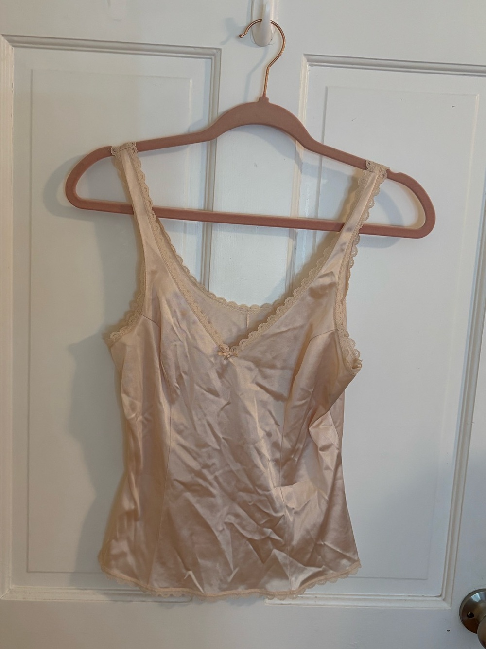 Vintage Warner’s Silky Lace Trim Camisole - Soft Champagne Size 32